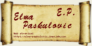 Elma Paskulović vizit kartica